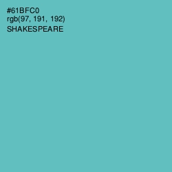 #61BFC0 - Shakespeare Color Image