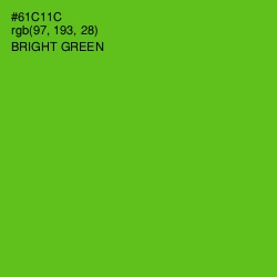 #61C11C - Bright Green Color Image