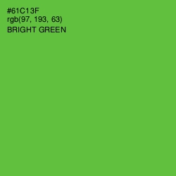 #61C13F - Bright Green Color Image