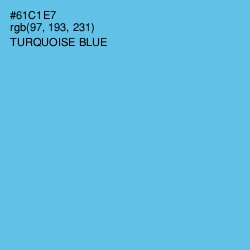 #61C1E7 - Turquoise Blue Color Image