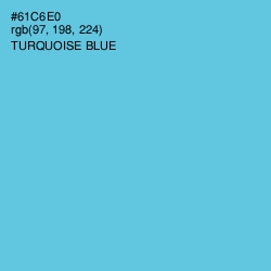 #61C6E0 - Turquoise Blue Color Image