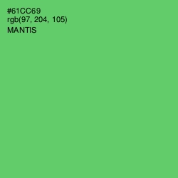 #61CC69 - Mantis Color Image