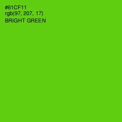 #61CF11 - Bright Green Color Image