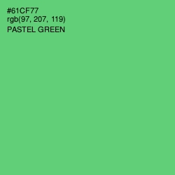 #61CF77 - Pastel Green Color Image