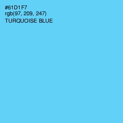 #61D1F7 - Turquoise Blue Color Image