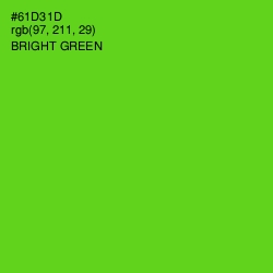 #61D31D - Bright Green Color Image