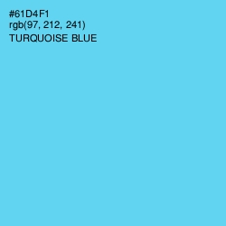 #61D4F1 - Turquoise Blue Color Image