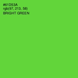 #61D53A - Bright Green Color Image