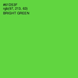 #61D53F - Bright Green Color Image