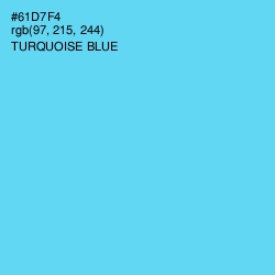 #61D7F4 - Turquoise Blue Color Image