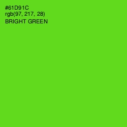 #61D91C - Bright Green Color Image