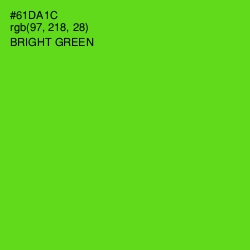 #61DA1C - Bright Green Color Image