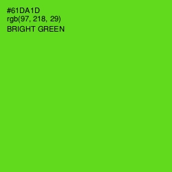 #61DA1D - Bright Green Color Image