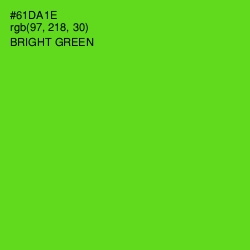 #61DA1E - Bright Green Color Image