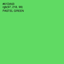 #61DA63 - Pastel Green Color Image