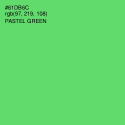 #61DB6C - Pastel Green Color Image