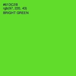 #61DC2B - Bright Green Color Image