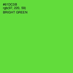 #61DC3B - Bright Green Color Image