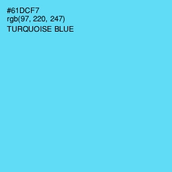 #61DCF7 - Turquoise Blue Color Image