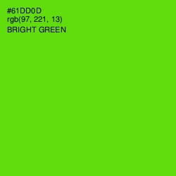 #61DD0D - Bright Green Color Image
