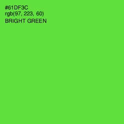 #61DF3C - Bright Green Color Image