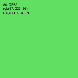 #61DF62 - Pastel Green Color Image