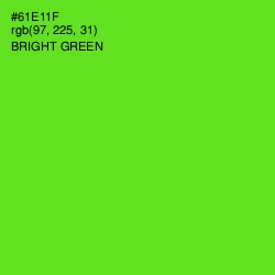 #61E11F - Bright Green Color Image