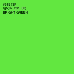 #61E73F - Bright Green Color Image