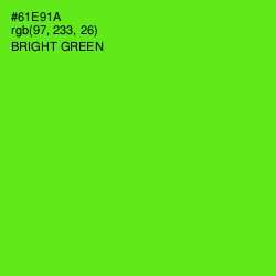 #61E91A - Bright Green Color Image