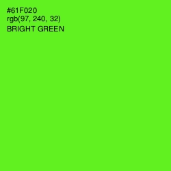 #61F020 - Bright Green Color Image