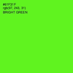 #61F31F - Bright Green Color Image