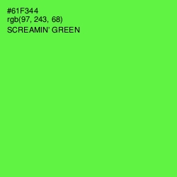 #61F344 - Screamin' Green Color Image