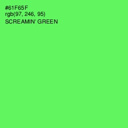 #61F65F - Screamin' Green Color Image