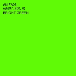 #61FA06 - Bright Green Color Image