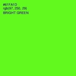 #61FA1D - Bright Green Color Image
