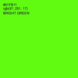 #61FB11 - Bright Green Color Image
