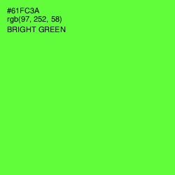 #61FC3A - Bright Green Color Image