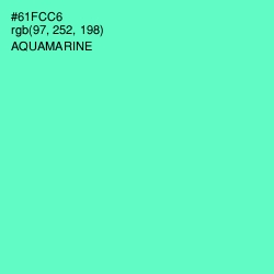 #61FCC6 - Aquamarine Color Image