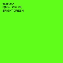 #61FD1A - Bright Green Color Image