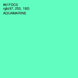 #61FDC0 - Aquamarine Color Image