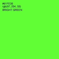 #61FE35 - Bright Green Color Image