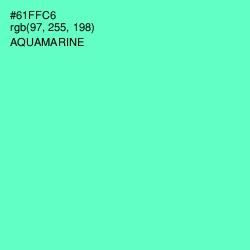 #61FFC6 - Aquamarine Color Image