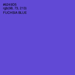 #6249D5 - Fuchsia Blue Color Image