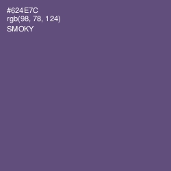#624E7C - Smoky Color Image
