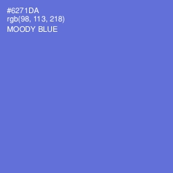 #6271DA - Moody Blue Color Image