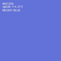 #6272D9 - Moody Blue Color Image