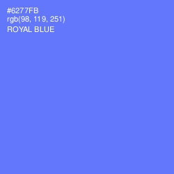 #6277FB - Royal Blue Color Image