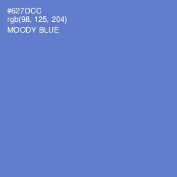 #627DCC - Moody Blue Color Image