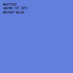 #627FDD - Moody Blue Color Image