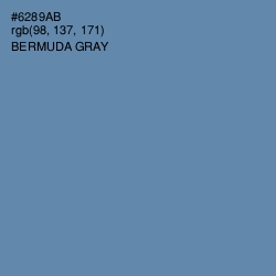 #6289AB - Bermuda Gray Color Image